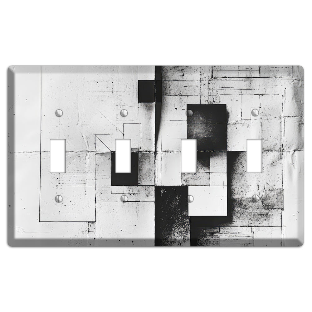 Fractured Blueprint Drift 4 Toggle Wallplate