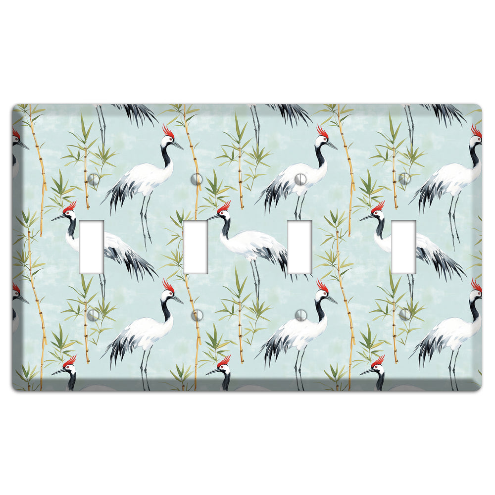 Celadon Bamboo Vigil 4 Toggle Wallplate