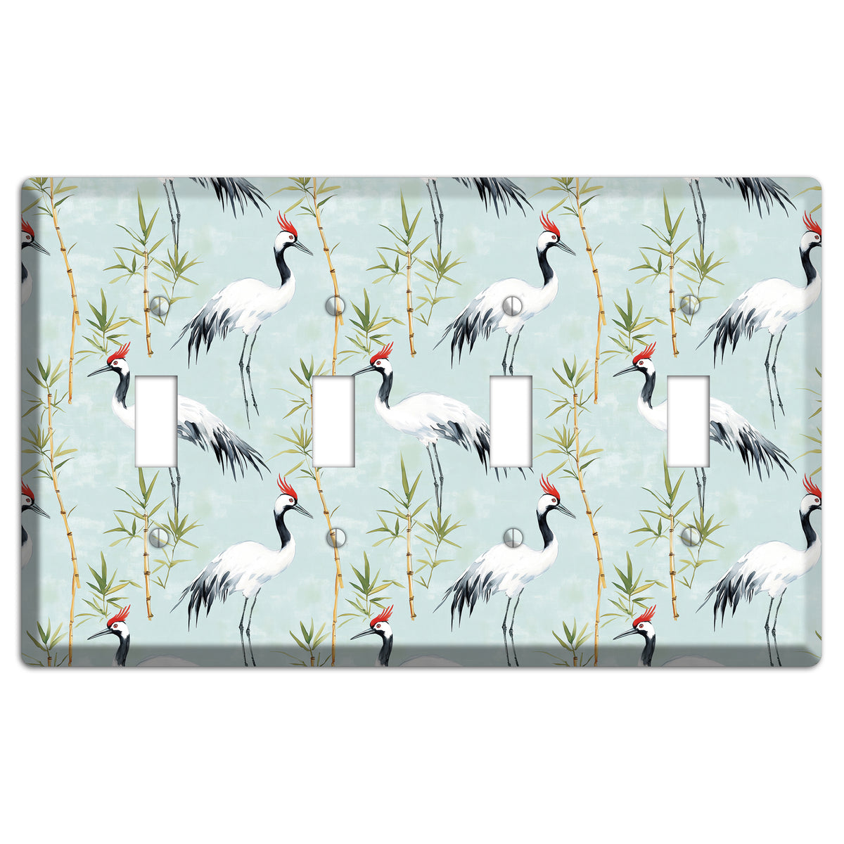 Celadon Bamboo Vigil 4 Toggle Wallplate