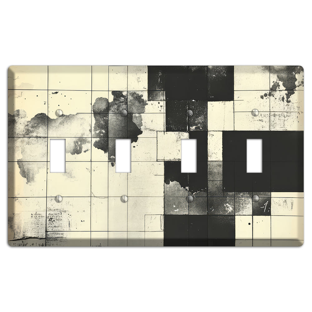 Weathered Grid Chronicle 4 Toggle Wallplate