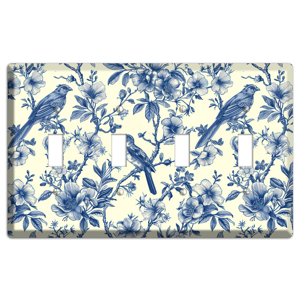 Porcelain Garden Song 4 Toggle Wallplate