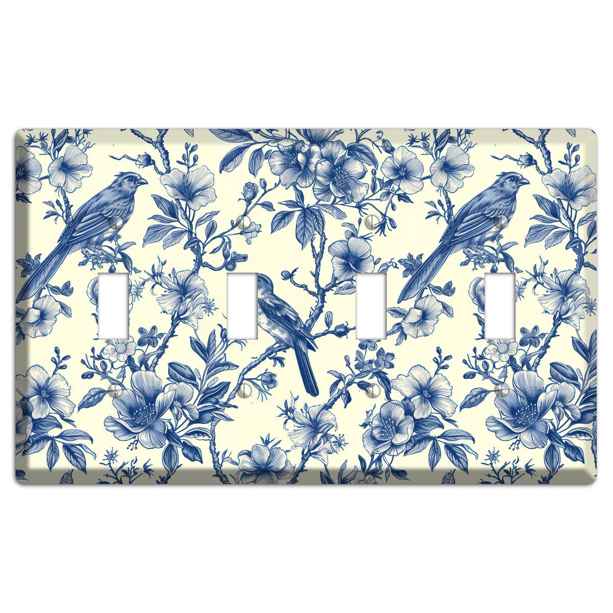 Porcelain Garden Song 4 Toggle Wallplate