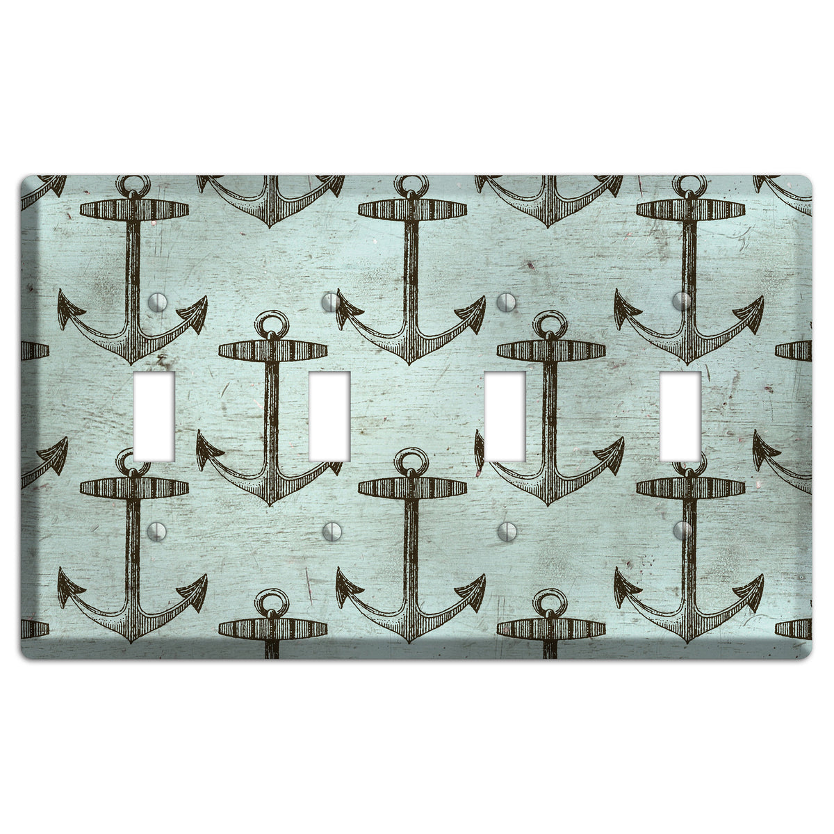 Anchored in Time 4 Toggle Wallplate