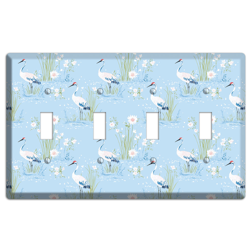 Powder Blue Marsh 4 Toggle Wallplate