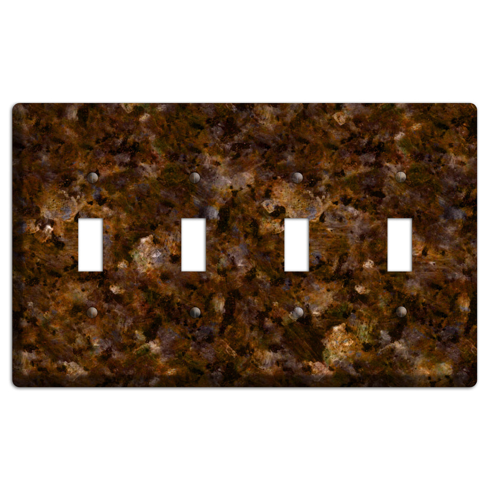 Baltic Green Granite 4 Toggle Wallplate