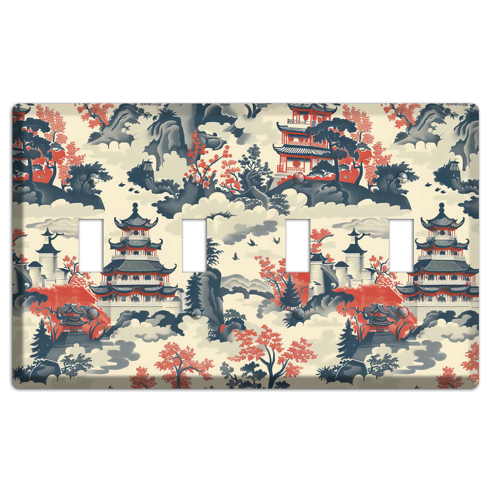 Ink & Ember Pagoda 4 Toggle Wallplate