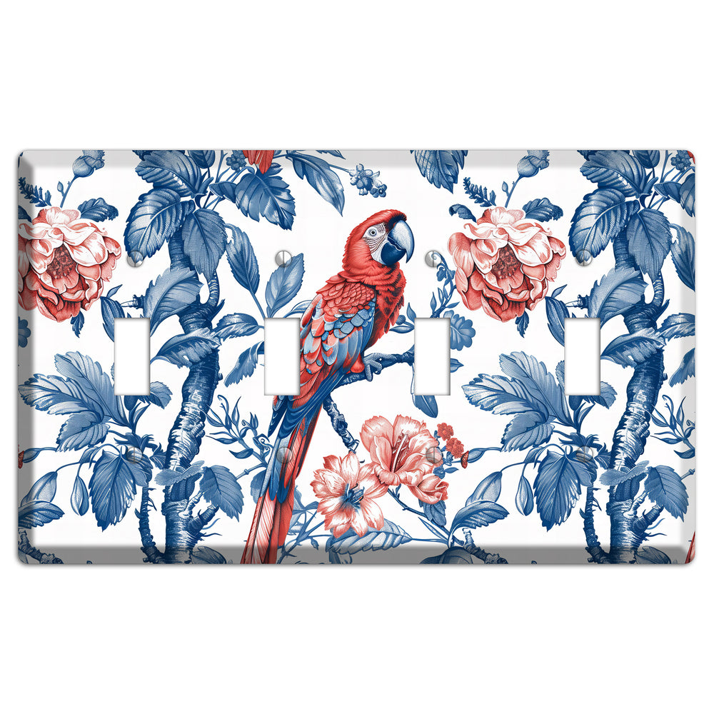 Scarlet in Bloom 4 Toggle Wallplate