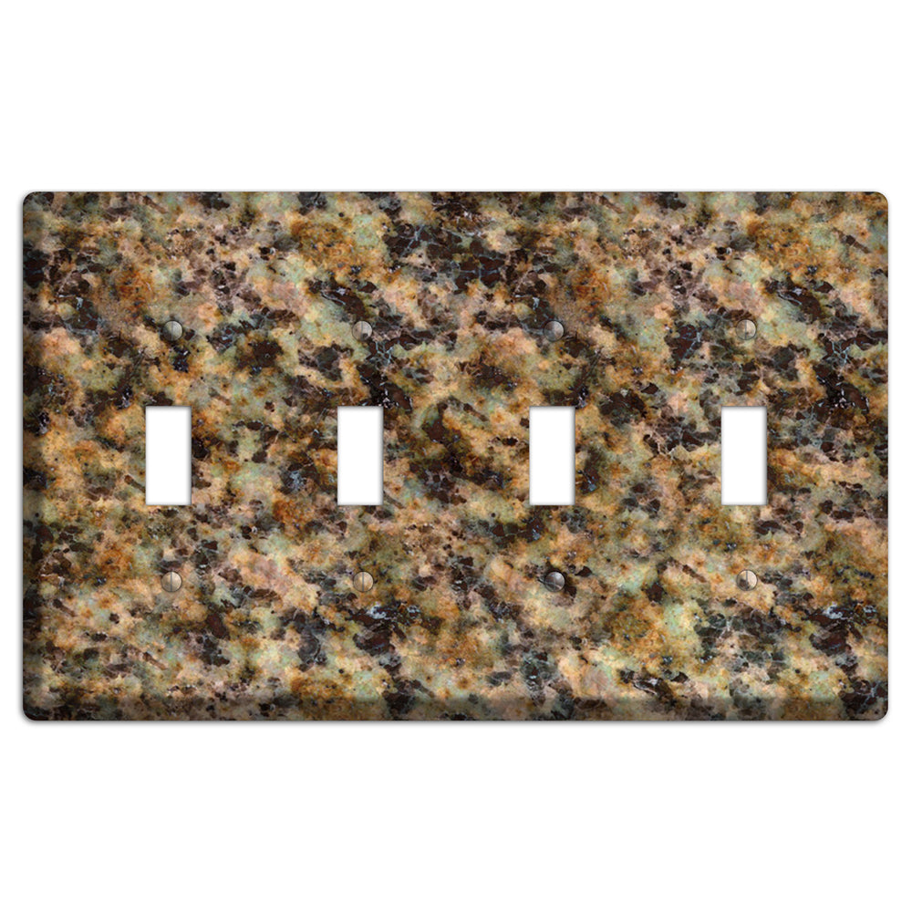 Verde Butterfly Granite 4 Toggle Wallplate