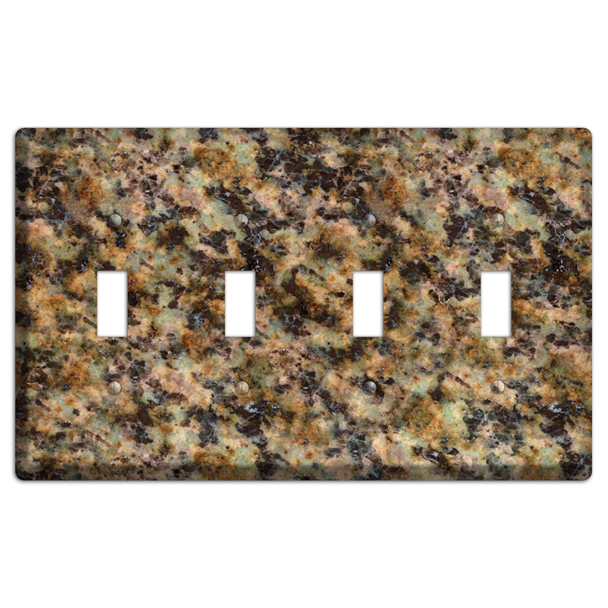 Verde Butterfly Granite 4 Toggle Wallplate