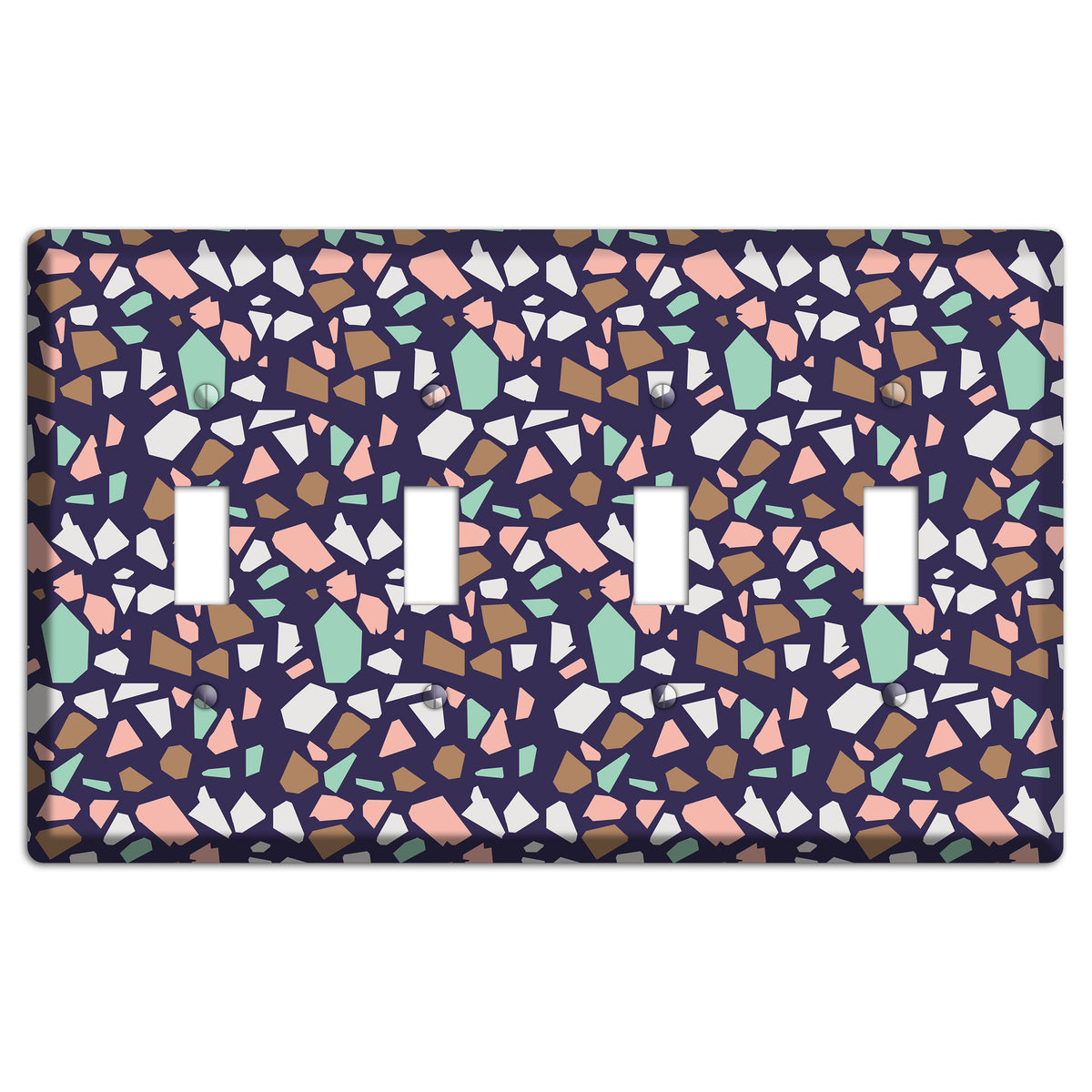 Midnight Mosaic 4 Toggle Wallplate