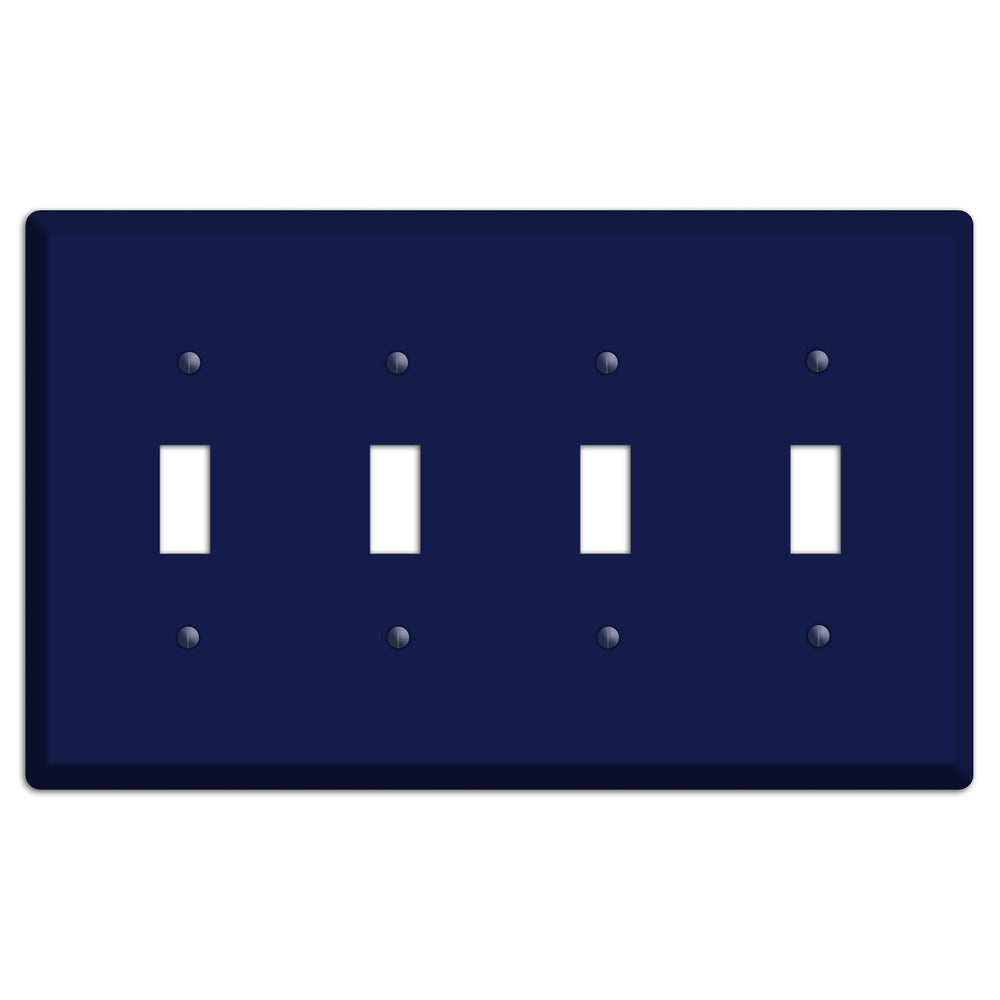 Baxter Midnight Navy Solid 4 Toggle Wallplate
