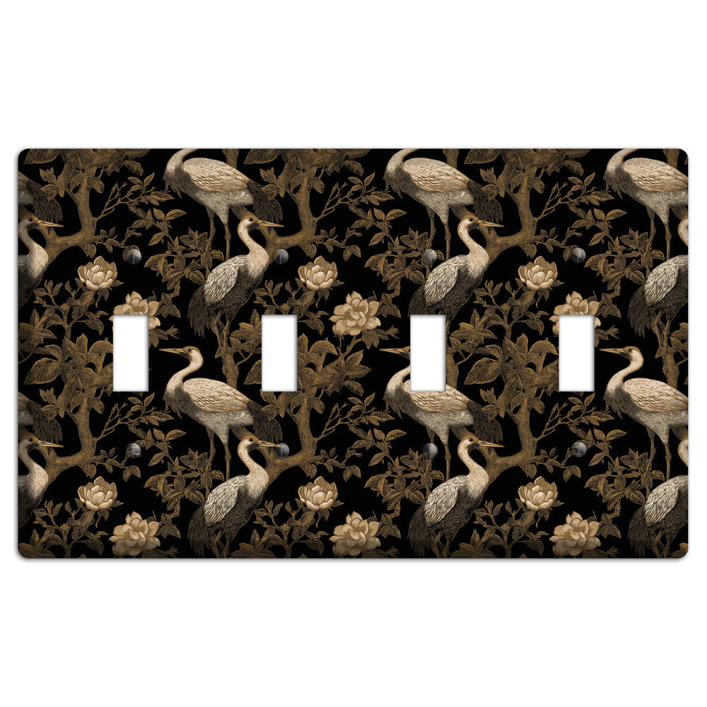 Obsidian Heron Dusk 4 Toggle Wallplate
