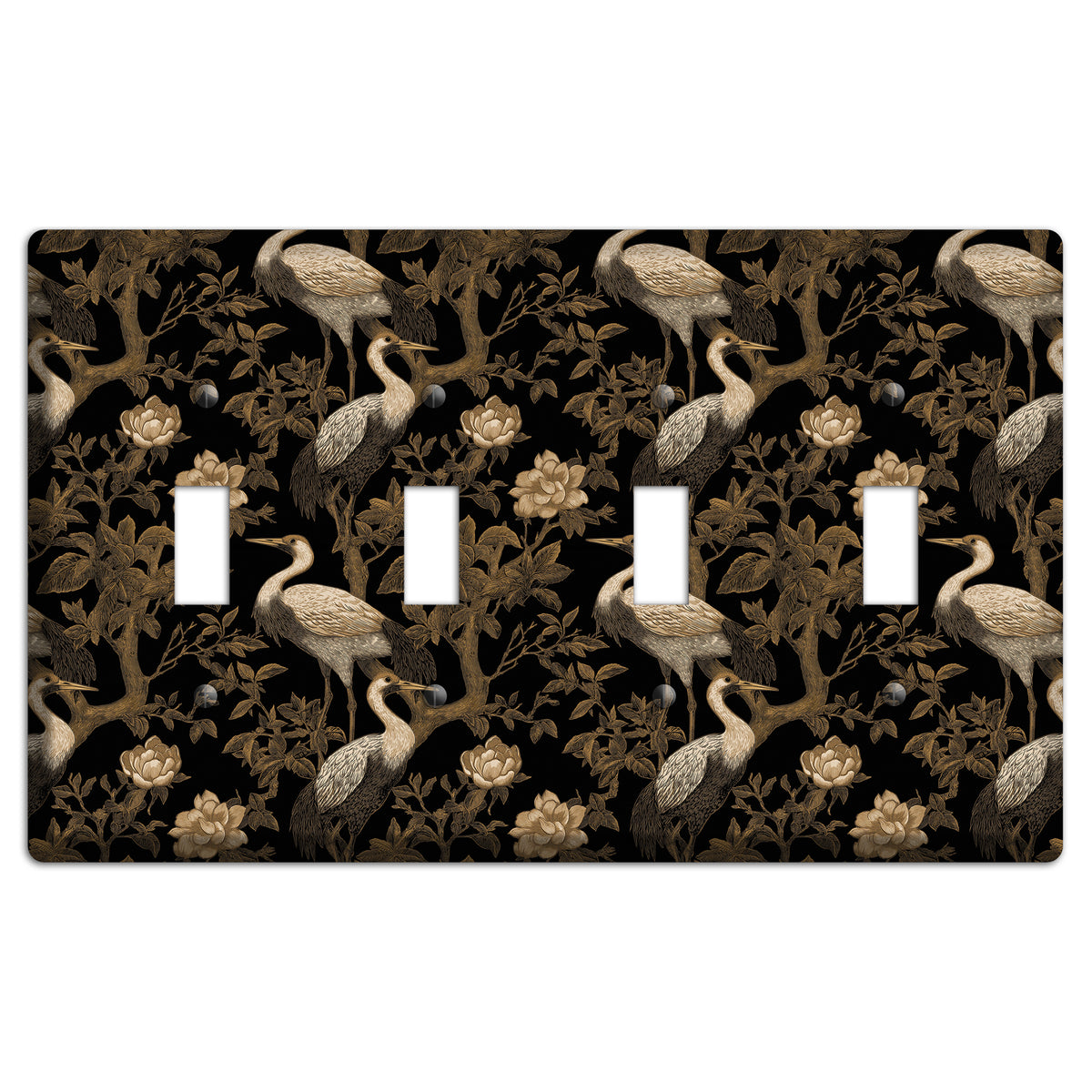 Obsidian Heron Dusk 4 Toggle Wallplate