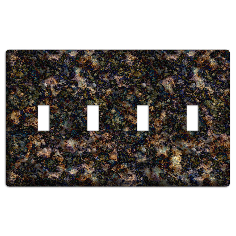 Volga Blue Granite 4 Toggle Wallplate