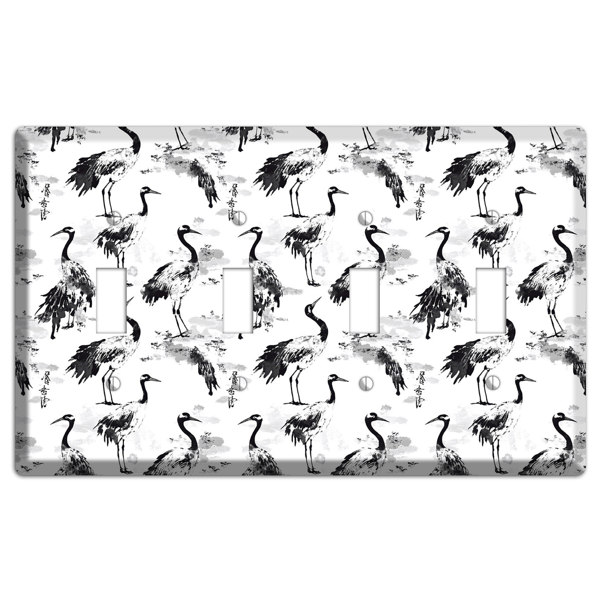 Sumi Ink Vigil 4 Toggle Wallplate