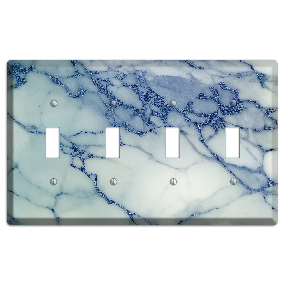 Opal marble 4 Toggle Wallplate