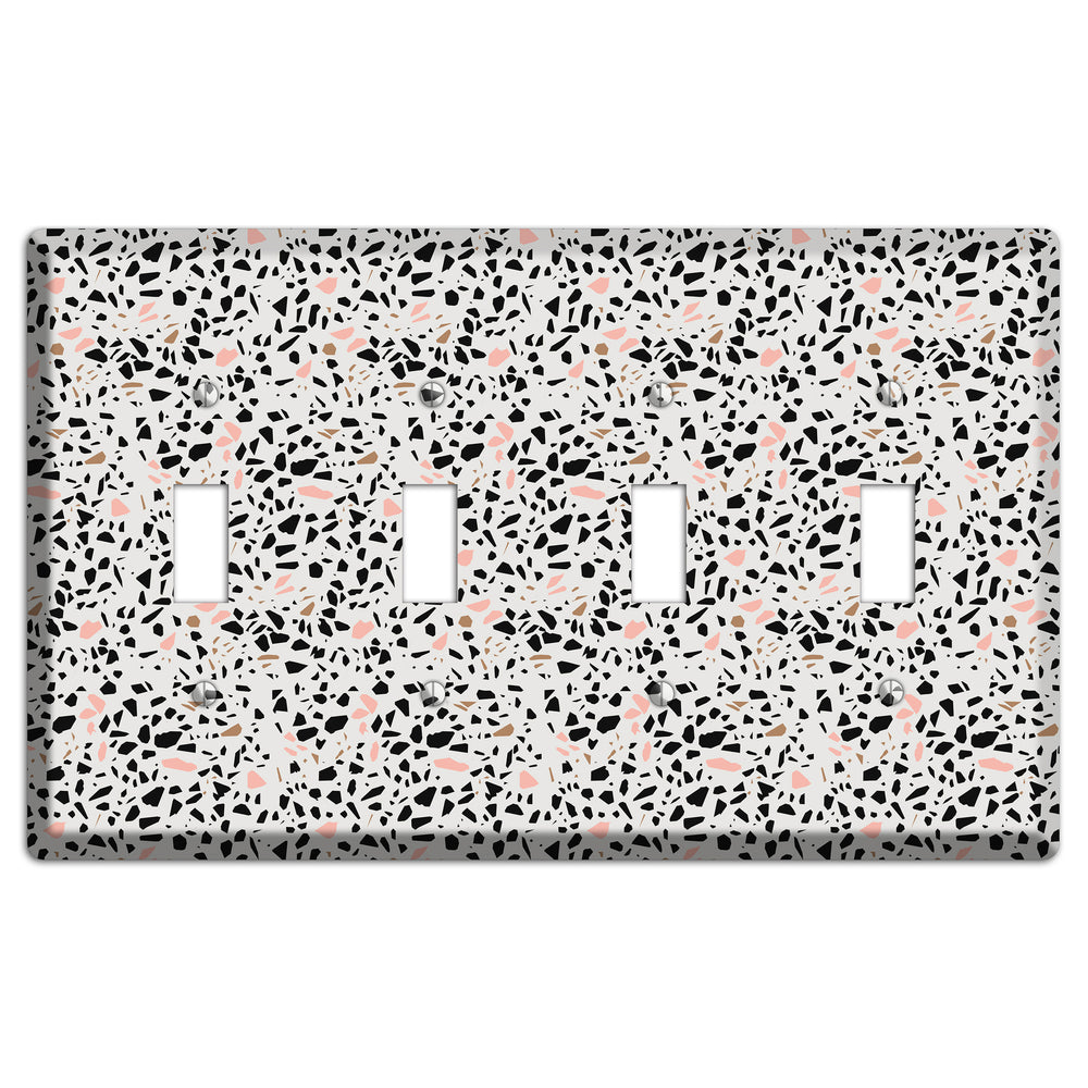 Monochrome Mix 4 Toggle Wallplate