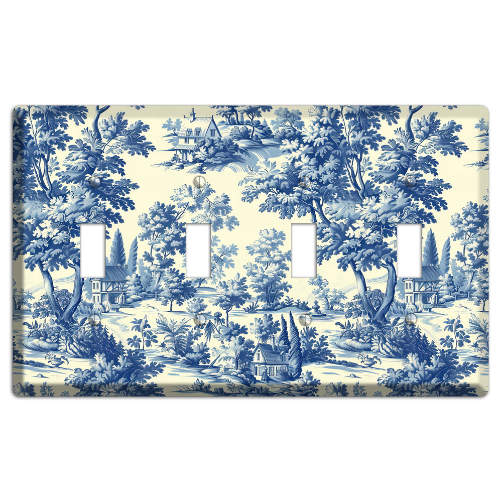 Country Estate Toile 4 Toggle Wallplate