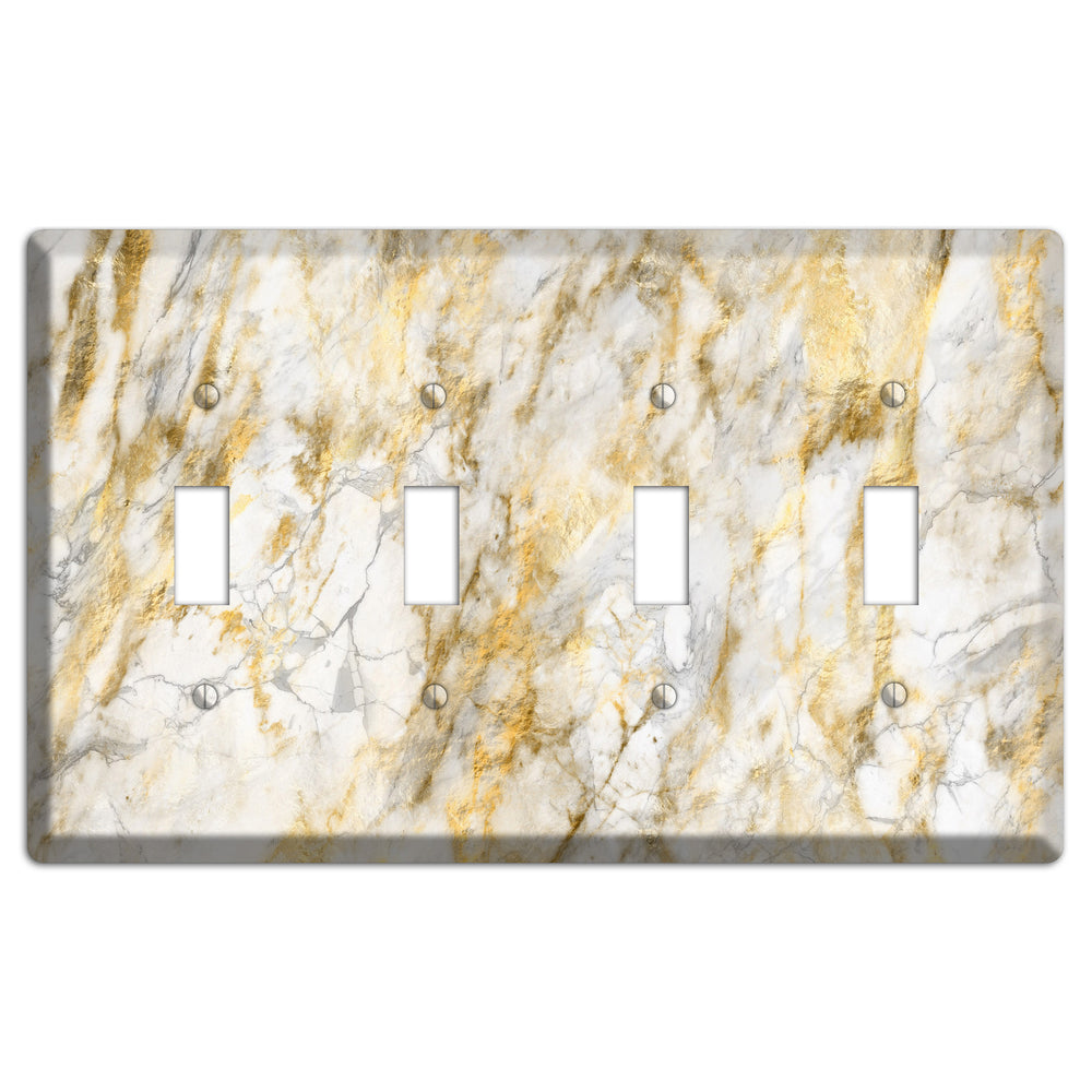 Marigold Marble 4 Toggle Wallplate
