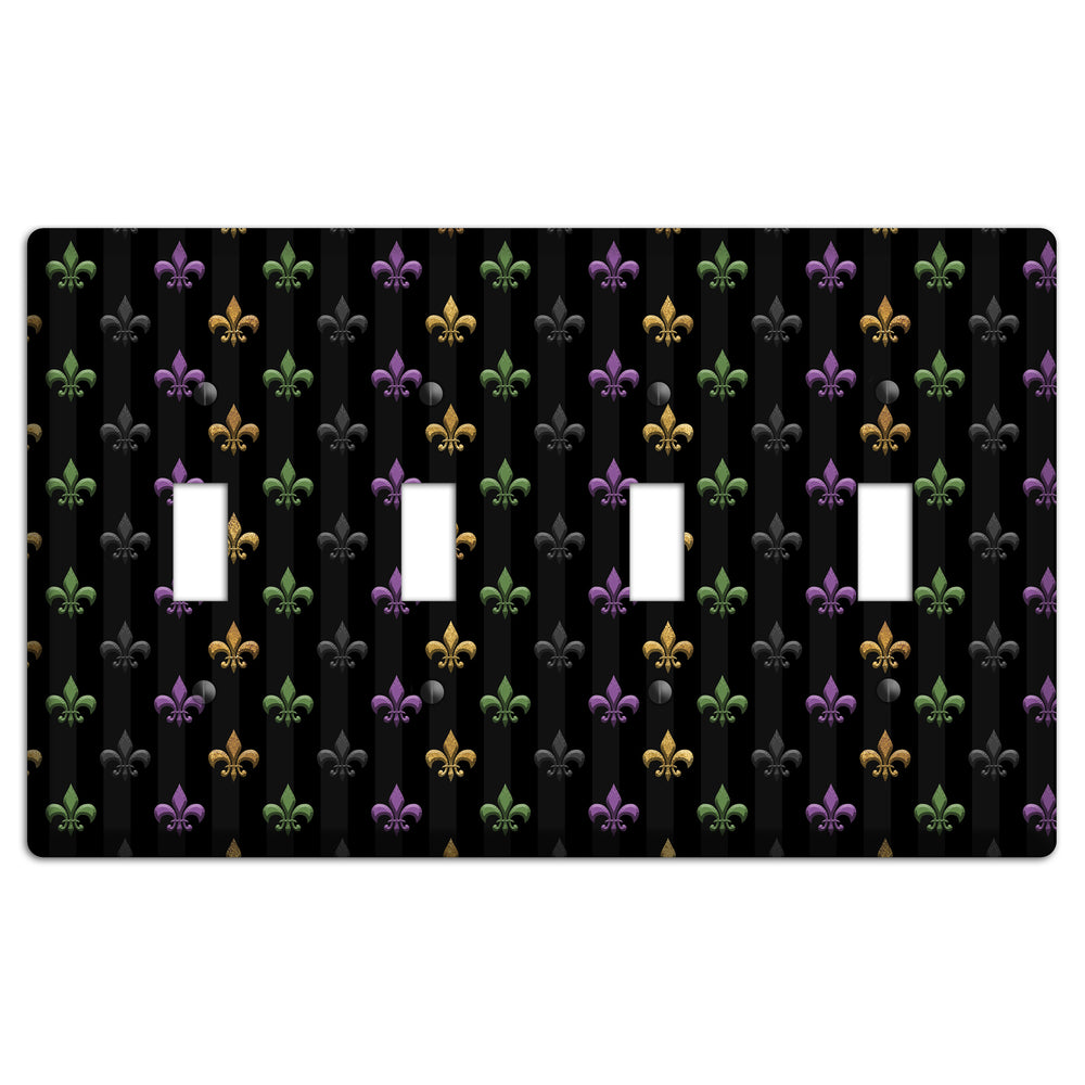Midnight Fleur 4 Toggle Wallplate