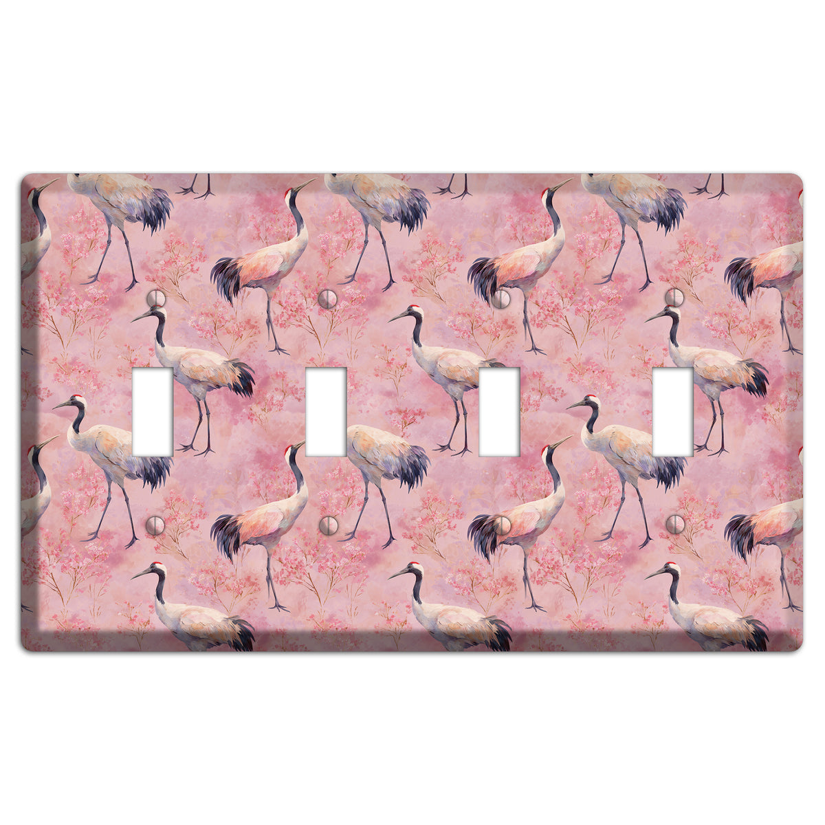 Blush Crane Reverie 4 Toggle Wallplate