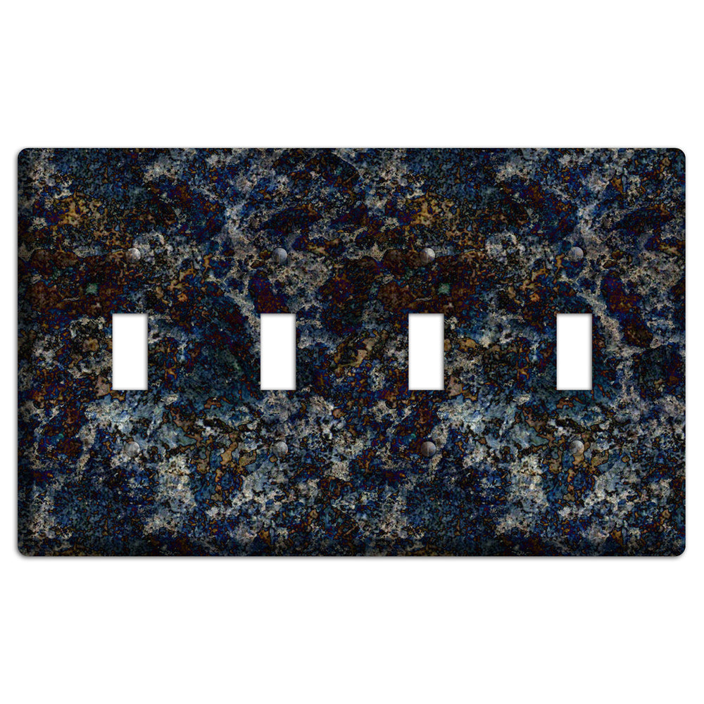 Blue Louise Granite 4 Toggle Wallplate