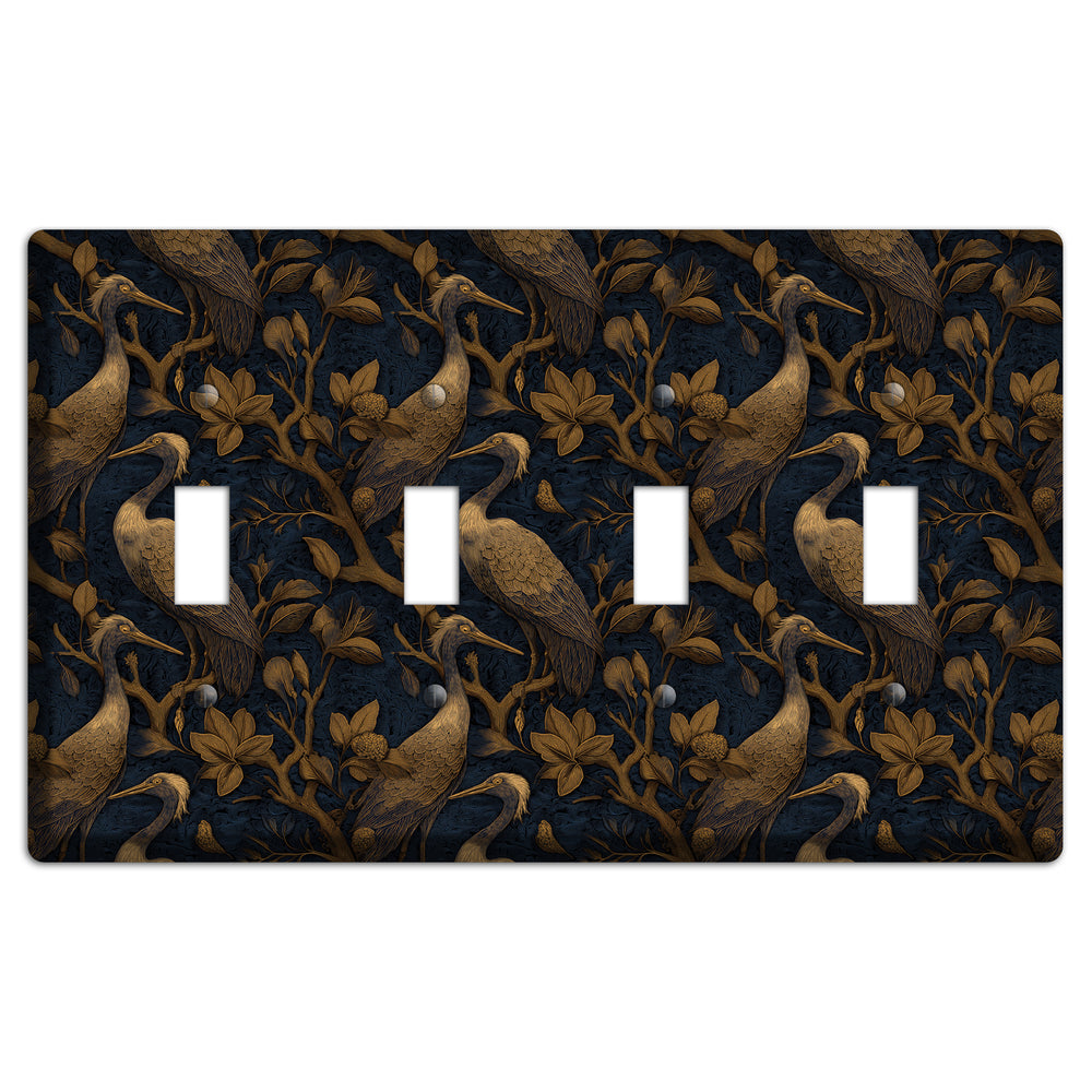 Gilded Heron Dusk 4 Toggle Wallplate