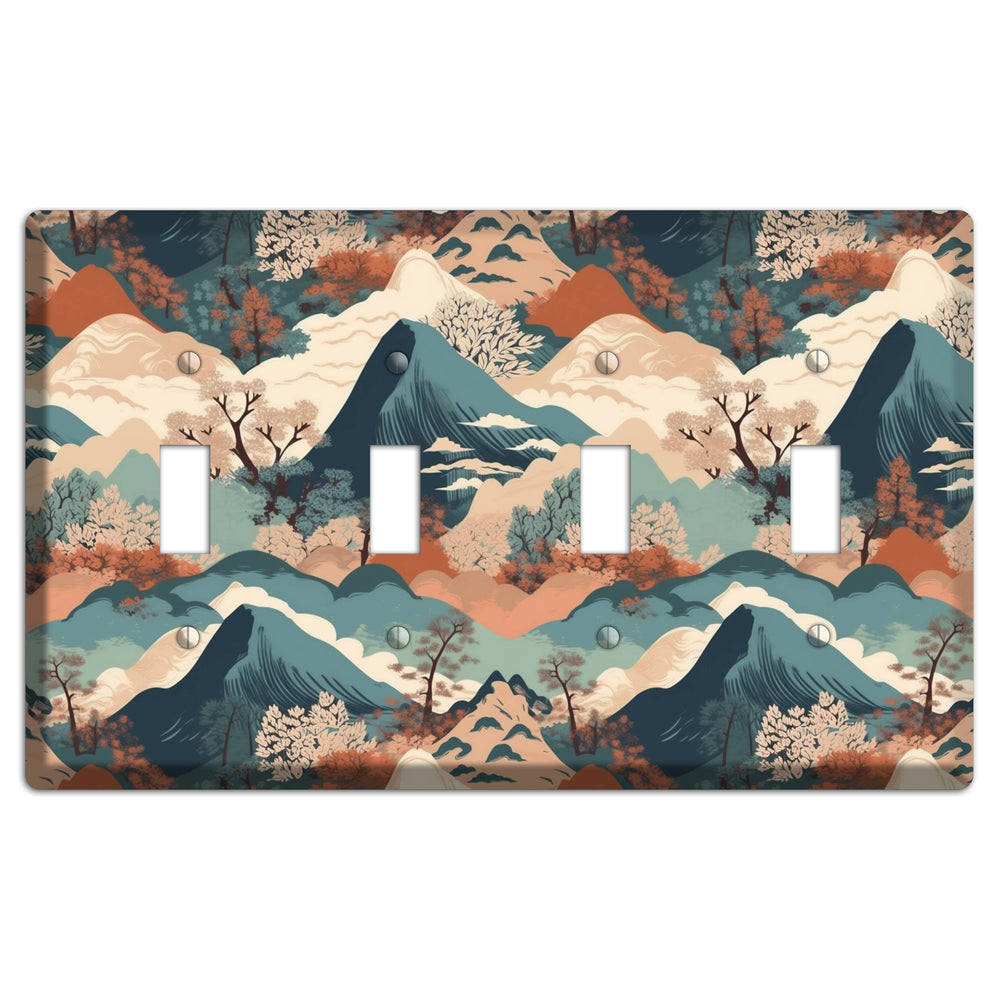 Mountain Reverie 4 Toggle Wallplate