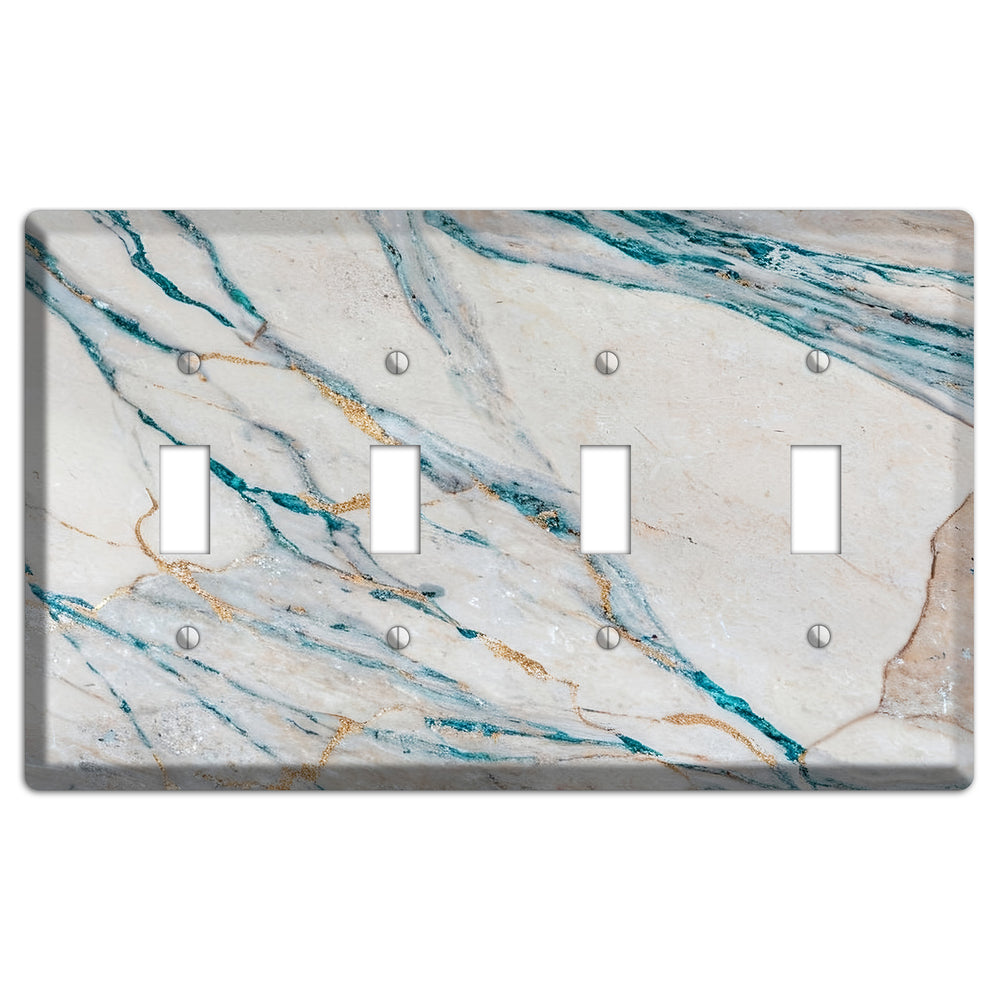 Bondi Blue Marble 4 Toggle Wallplate