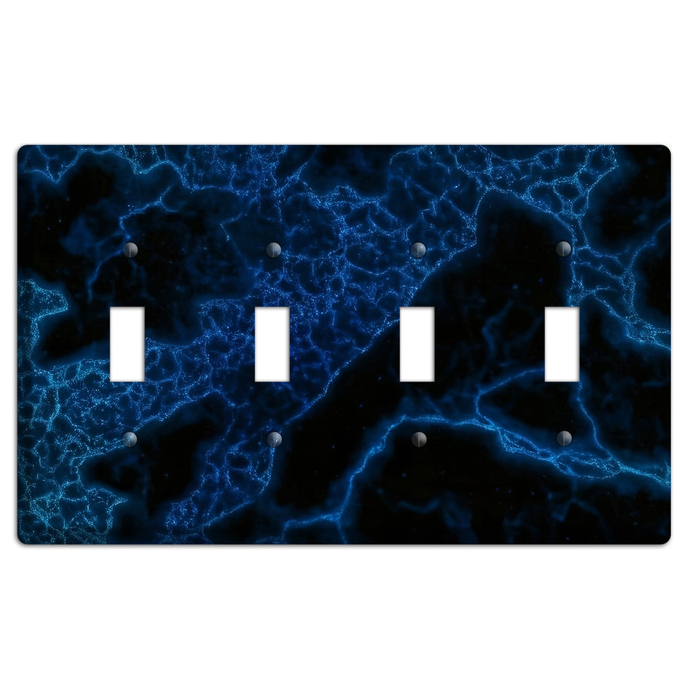 Midnight Marble 4 Toggle Wallplate