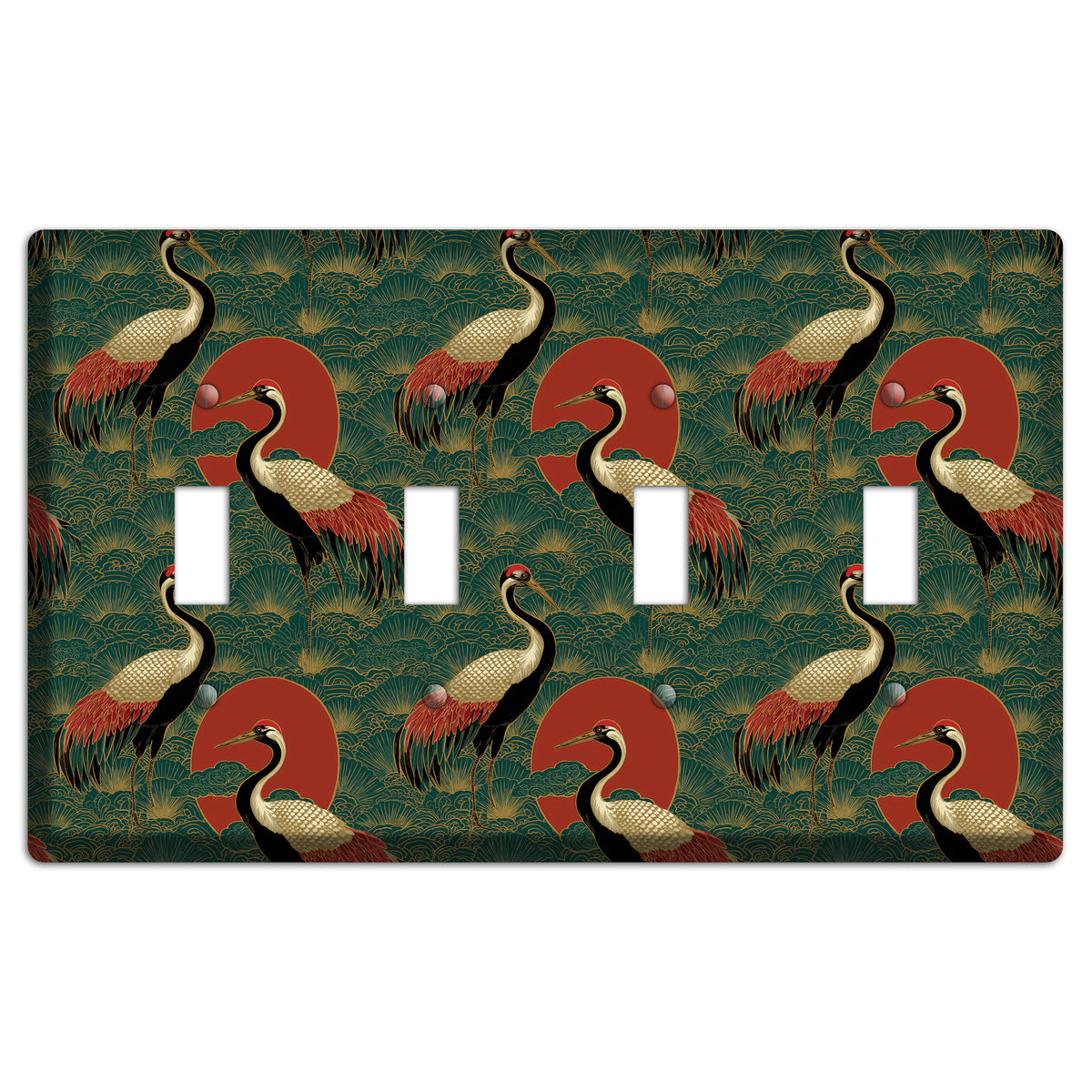 Jade Sun Sentinels 4 Toggle Wallplate