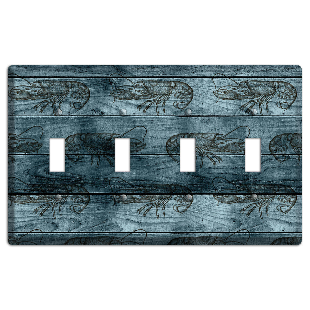 Lobster Ledger 4 Toggle Wallplate
