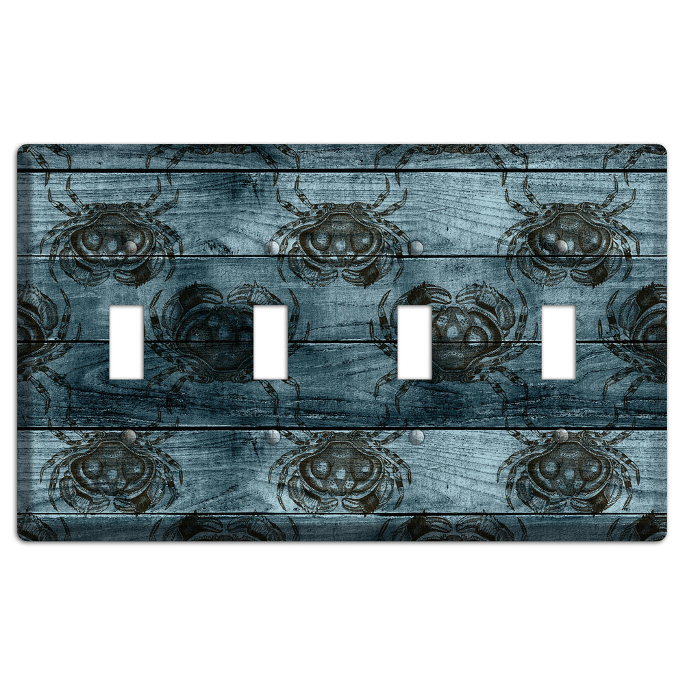 Crabby Waters 4 Toggle Wallplate