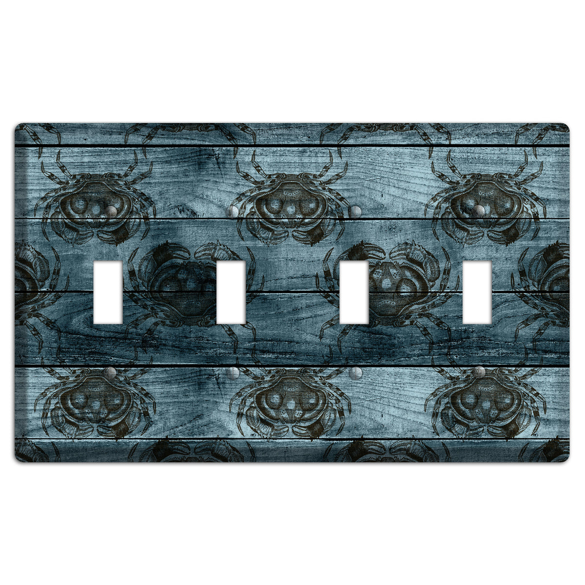 Crabby Waters 4 Toggle Wallplate