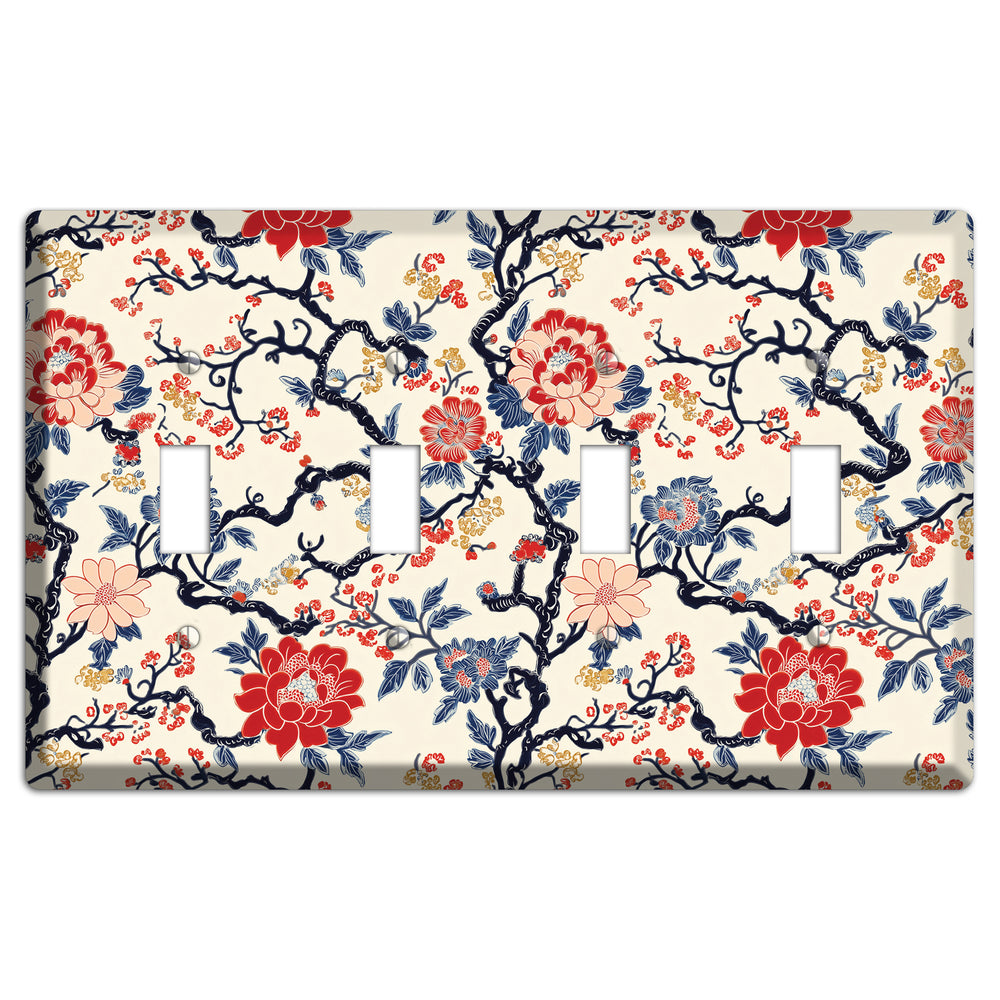 Crimson Branch Reverie 4 Toggle Wallplate
