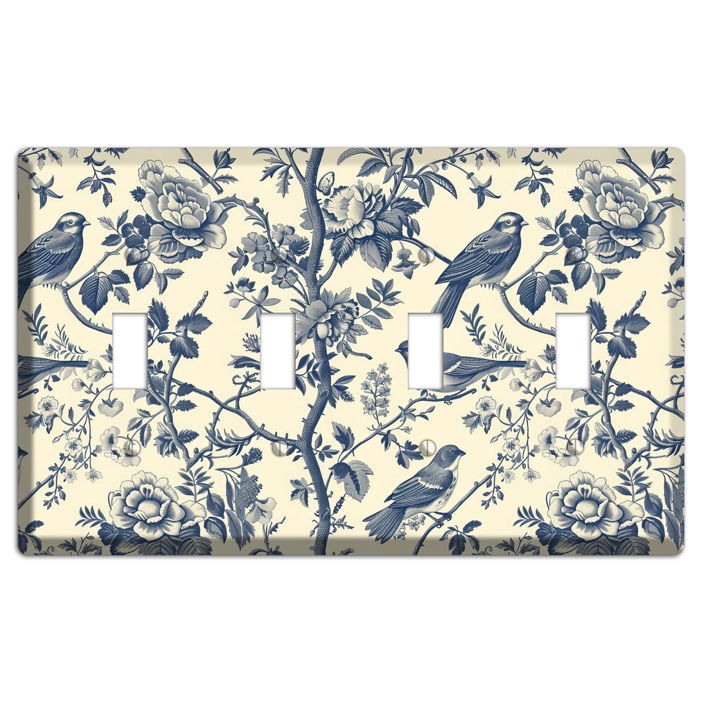 Garden Reverie 4 Toggle Wallplate
