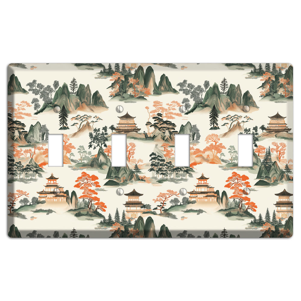 Peaks & Pagodas 4 Toggle Wallplate