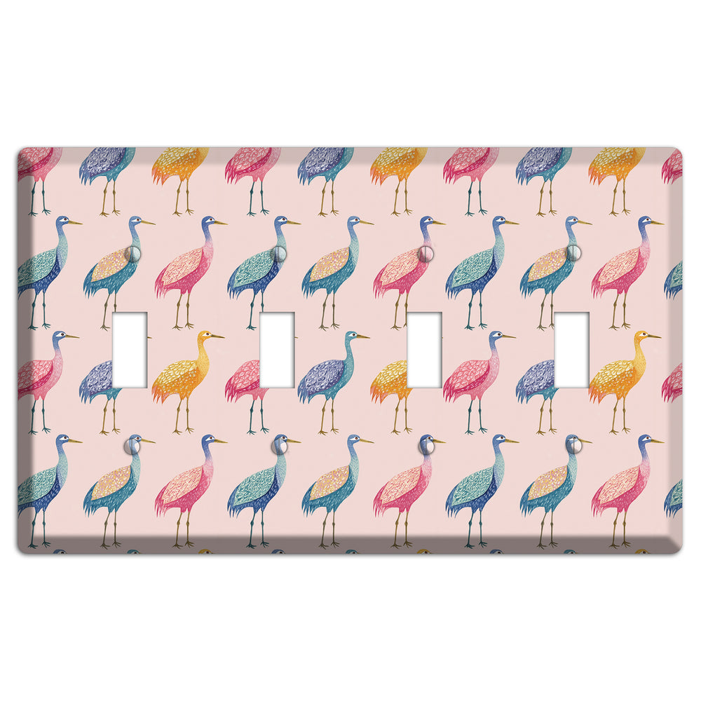 Rainbow Marsh Parade 4 Toggle Wallplate