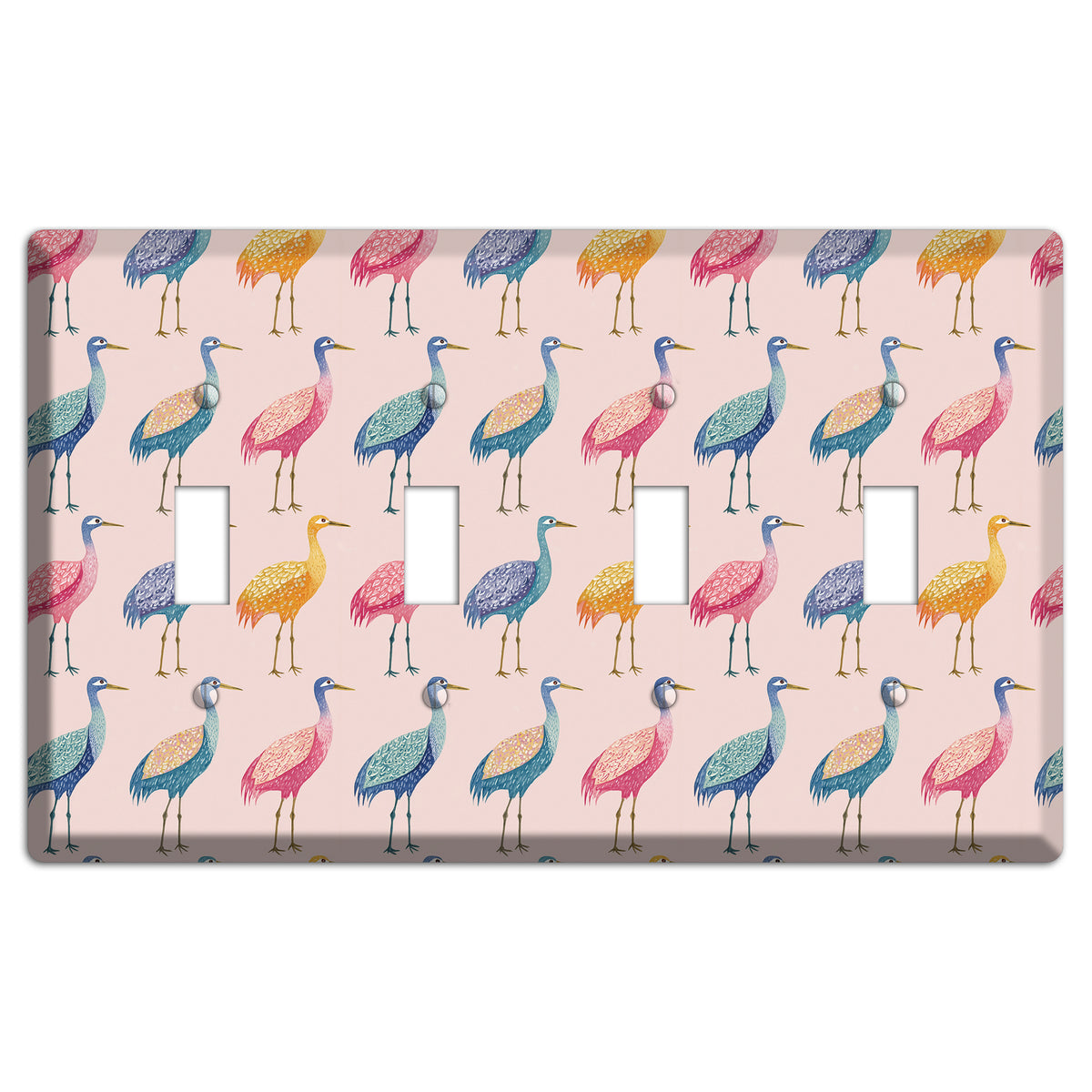 Rainbow Marsh Parade 4 Toggle Wallplate