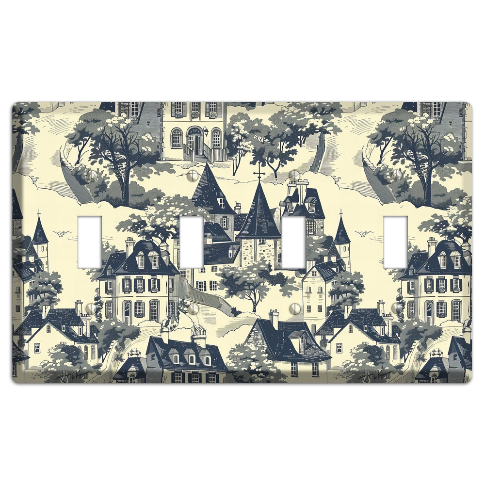 Village on the Hill 4 Toggle Wallplate