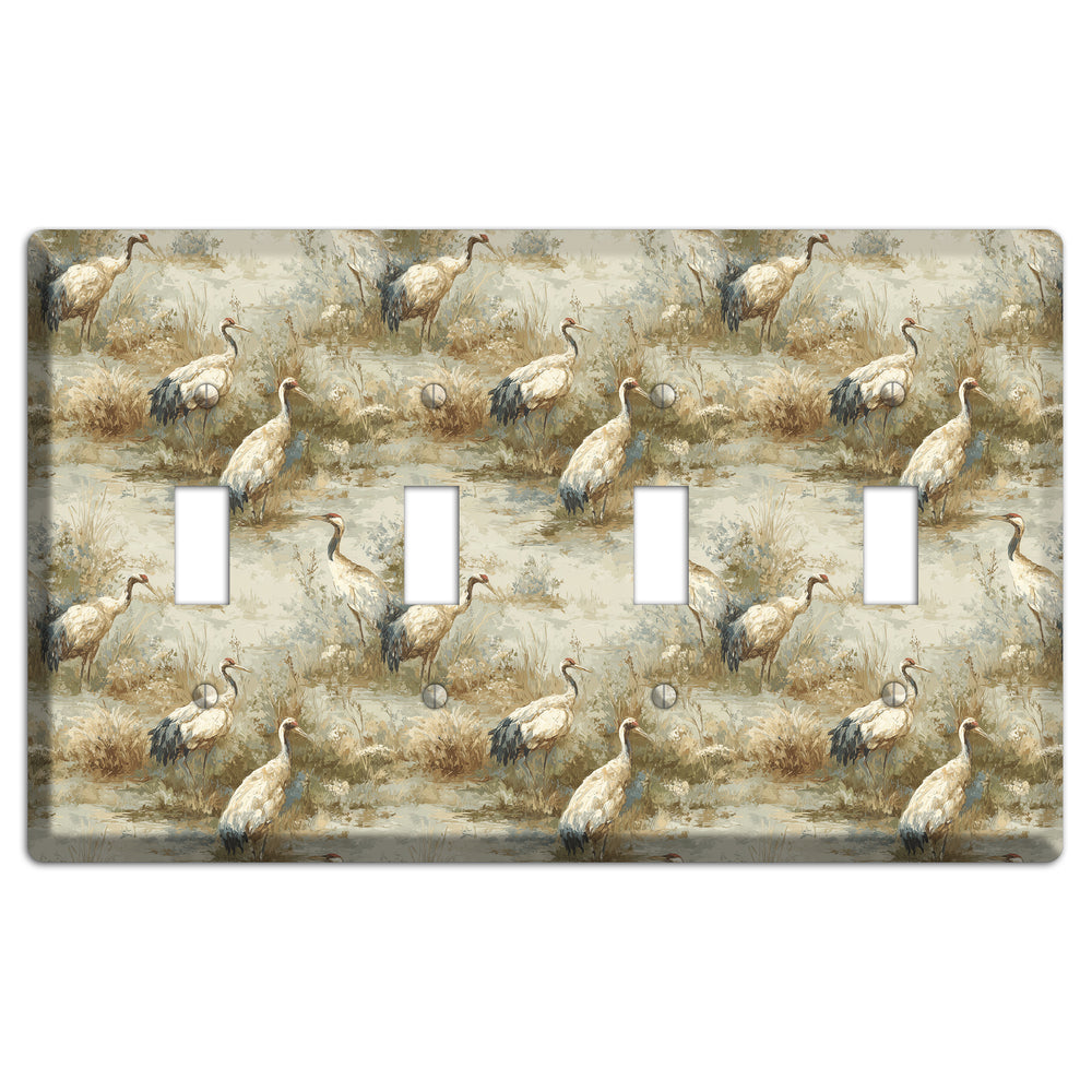 Marshland Crane Reverie 4 Toggle Wallplate