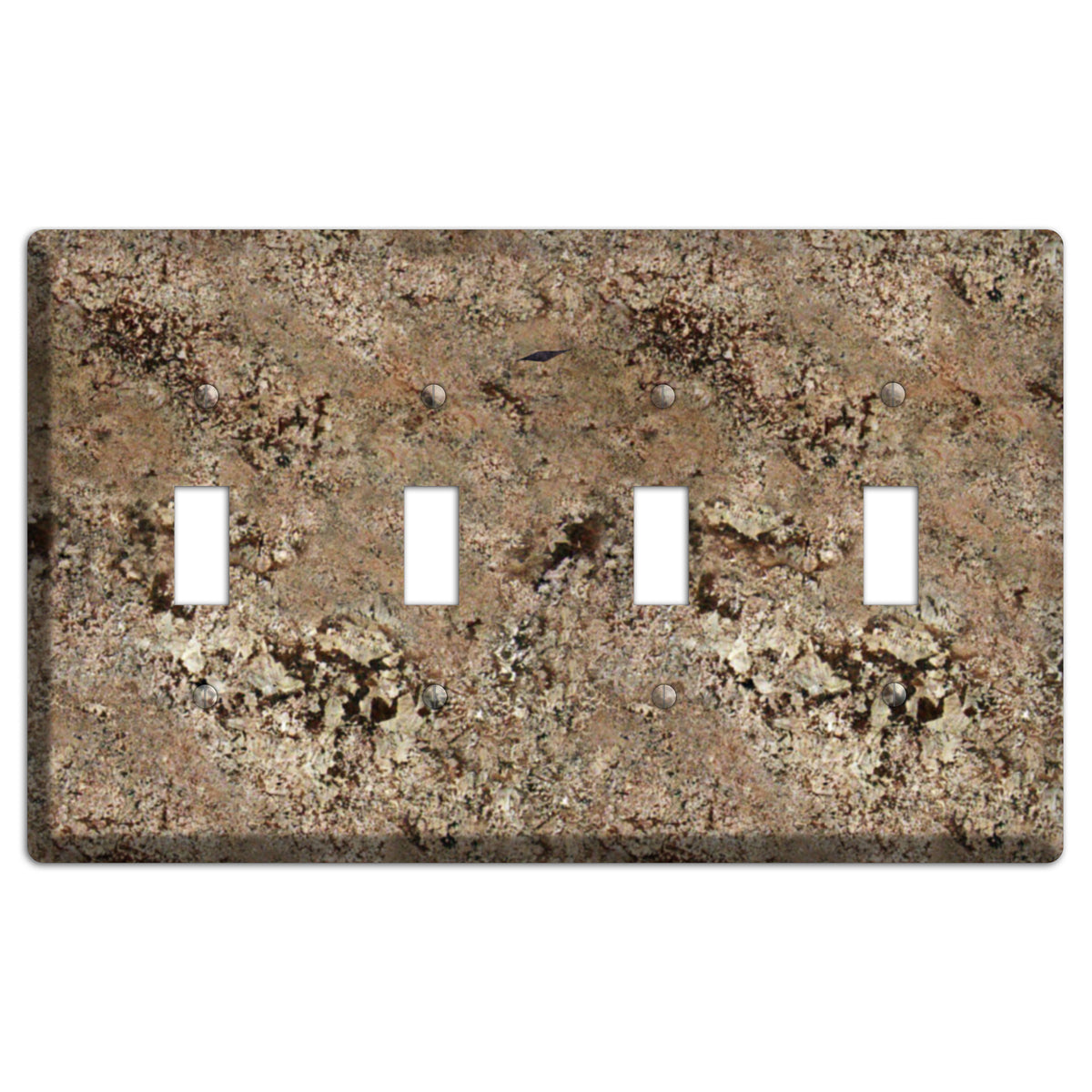 Crema Bordeaux Granite 4 Toggle Wallplate