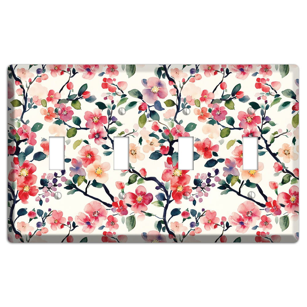 Blossom & Bough 4 Toggle Wallplate
