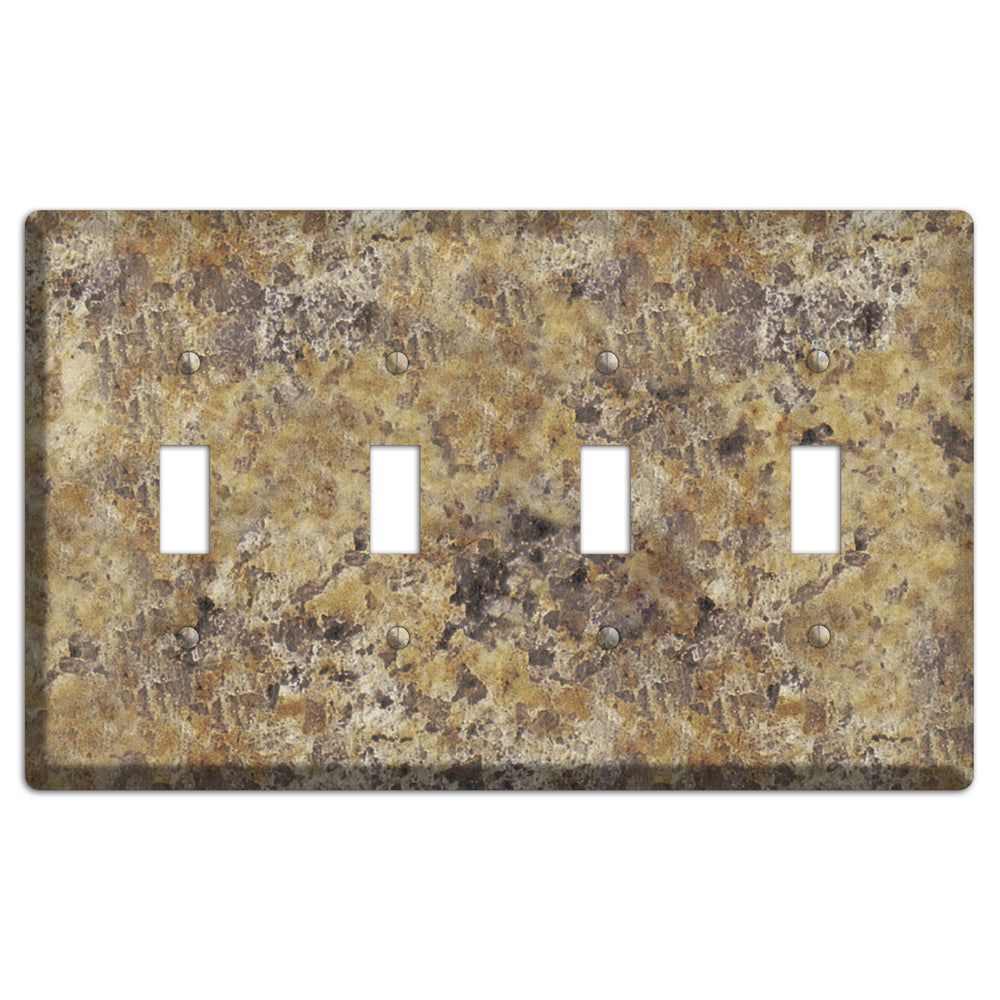 Venetian Gold Granite 4 Toggle Wallplate