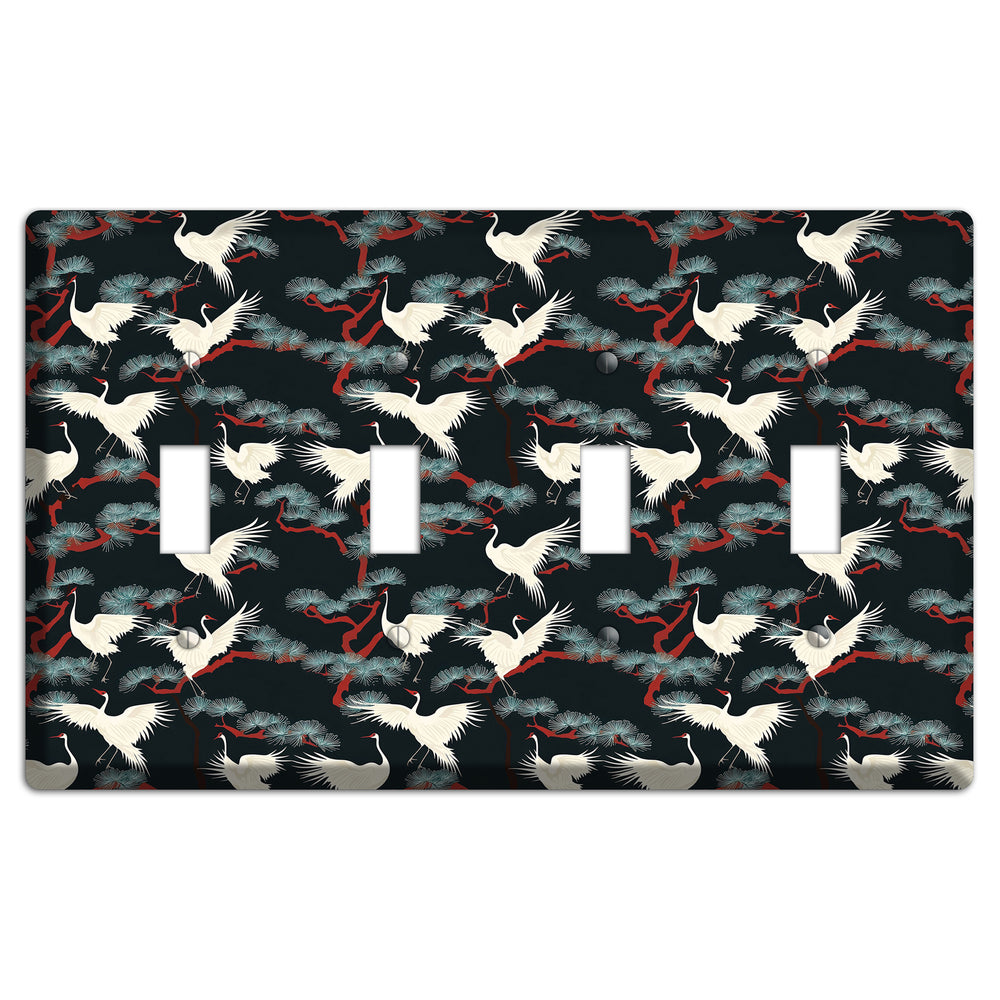 Obsidian Pine Vigil 4 Toggle Wallplate