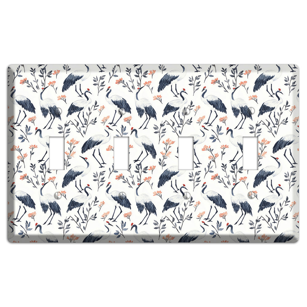 Slate & Coral Marsh 4 Toggle Wallplate