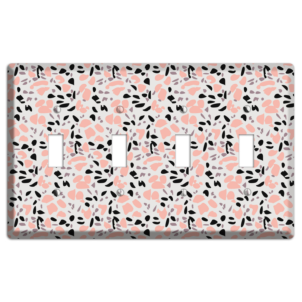 Rose Noir Confetti 4 Toggle Wallplate
