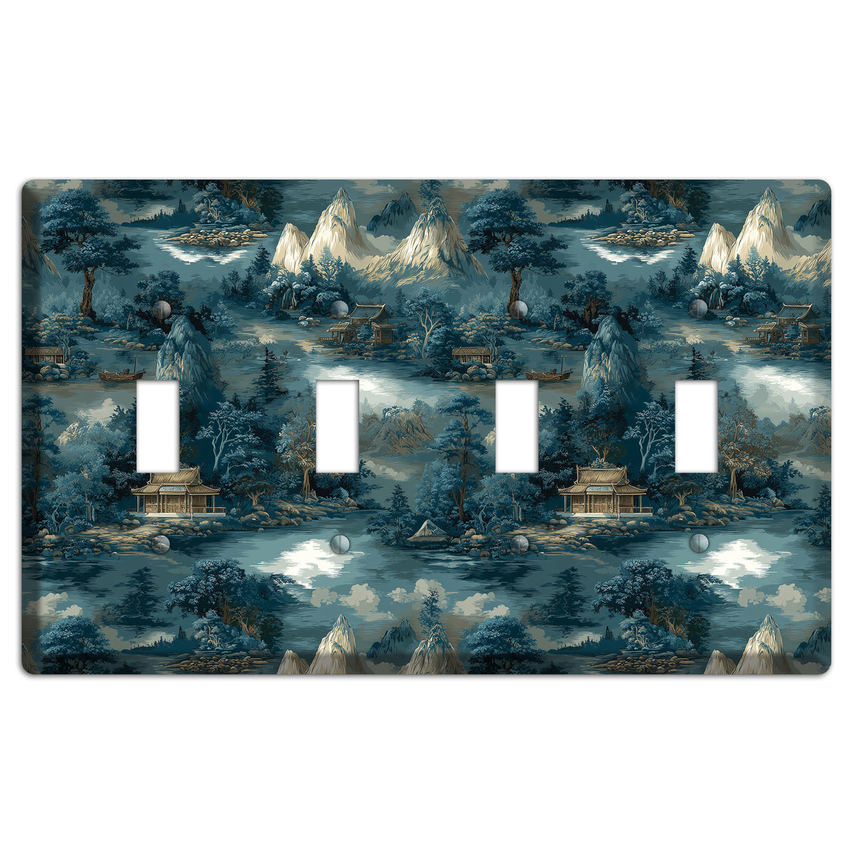 River Mist Refuge 4 Toggle Wallplate
