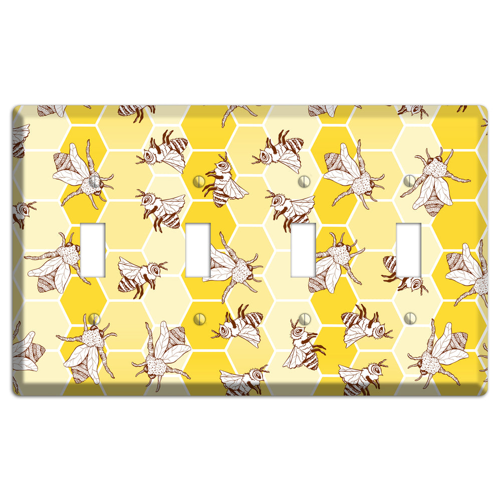 Hive & Wing 4 Toggle Wallplate