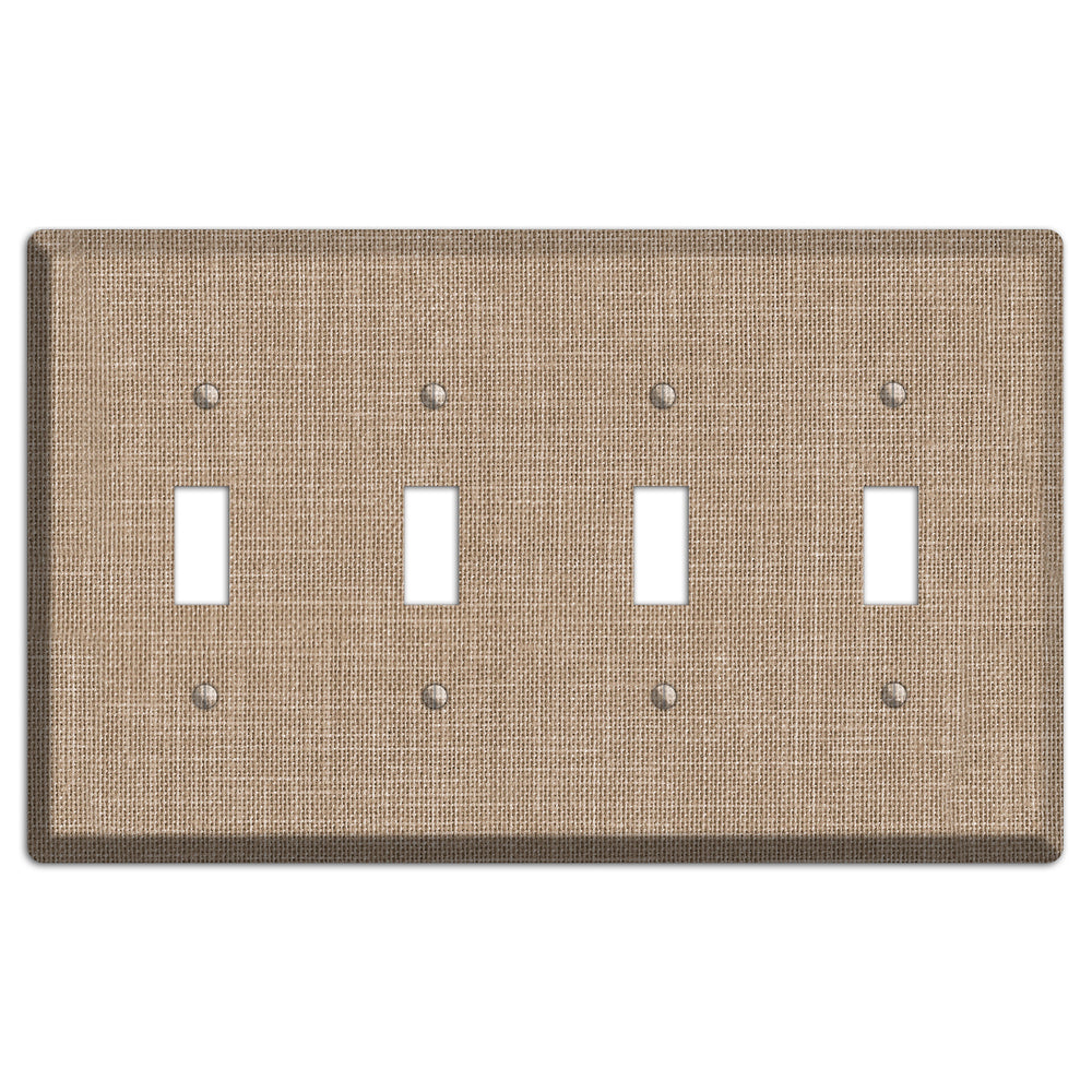 Linen Shore 4 Toggle Wallplate